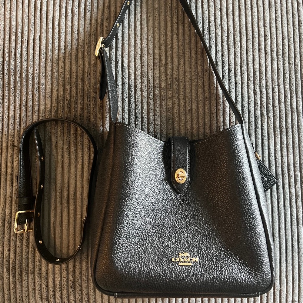 Coach Black Hadley Convertible Crossbody Bag
